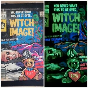 Hand-Painted Glow In The Dark Ghost Poster